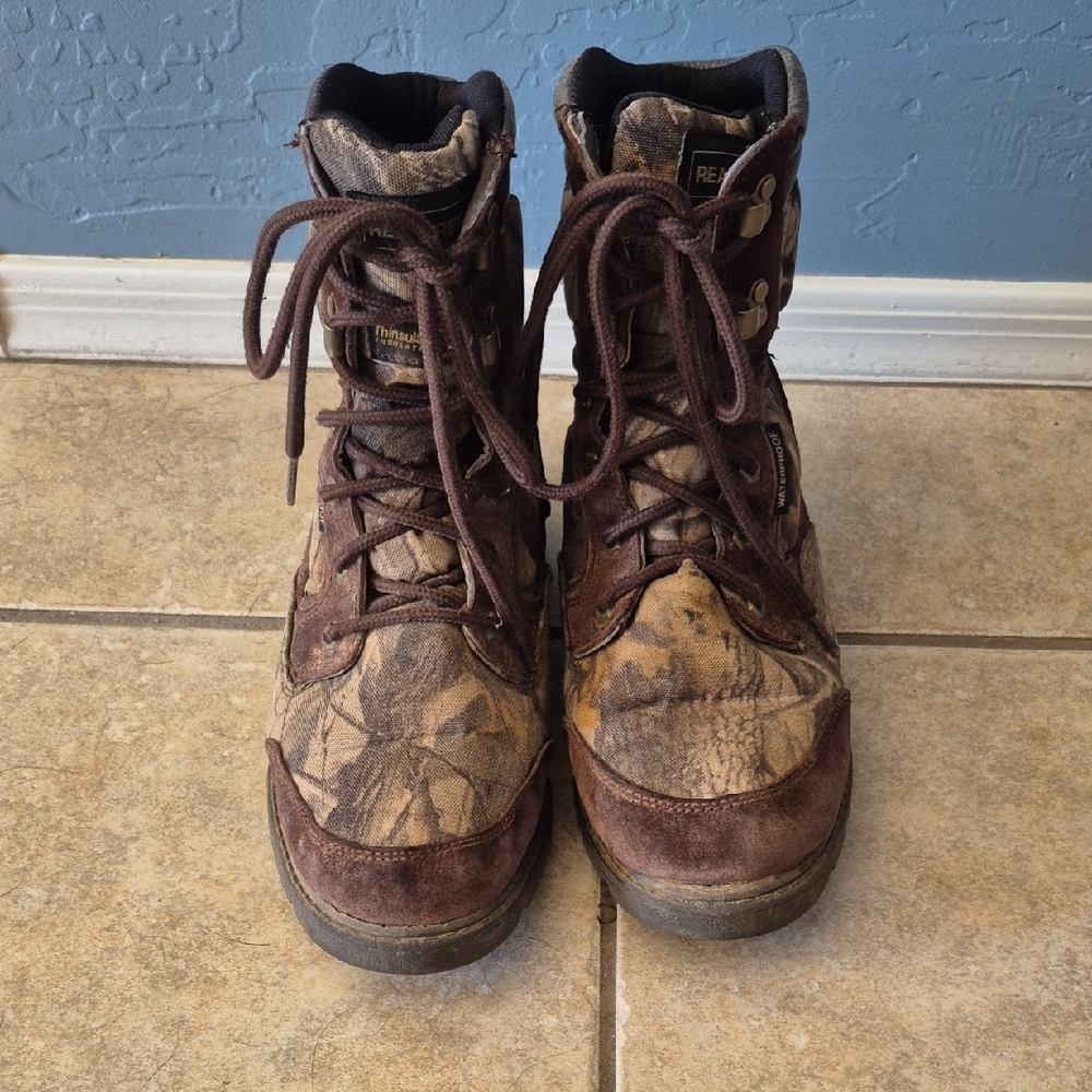 Realtree Camouflage Lace-Up Men's Boots